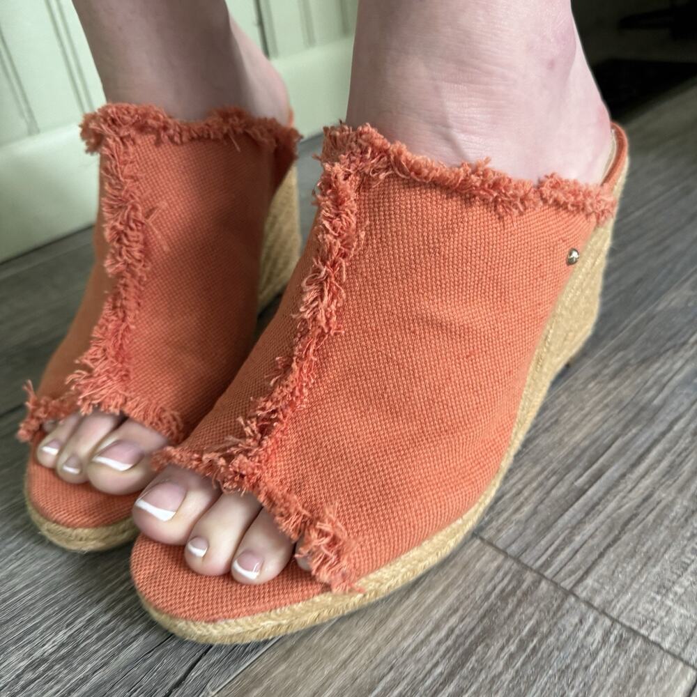 Circus Sam Edelman Bakers Wedge Sedona Orange Sandal Side 9 Espadrille Peep Toe